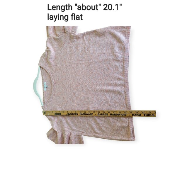 Madewell **Ruffle Sleeve** Boxy **Sweater Tee** Medium - Picture 11 of 14